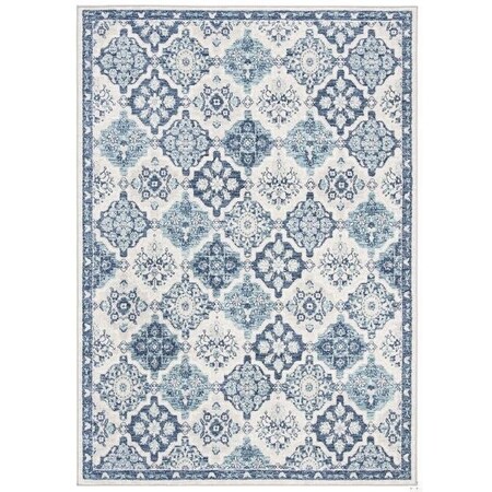 Safavieh 6 ft. 7 in. x 6 ft. 7 in. Brentwood Round Power Loomed RugNavy & Grey BNT815M-7R